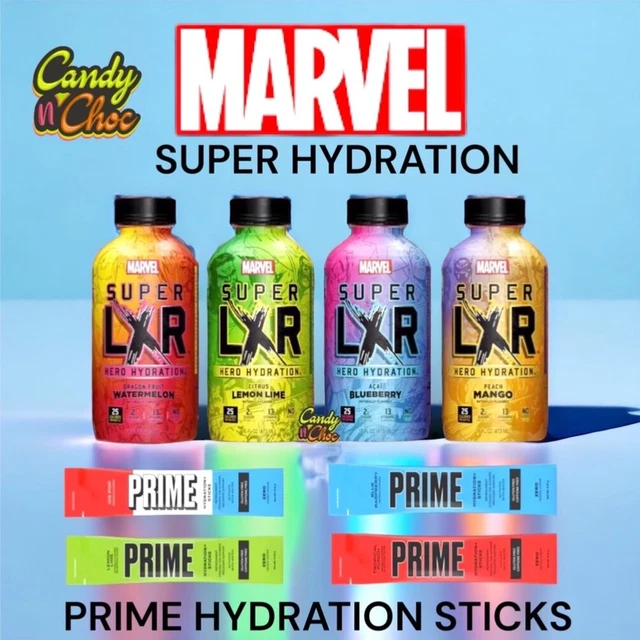 PRIME HYDRATION DRINK Sticks von Logan Paul & KSI Marvel
