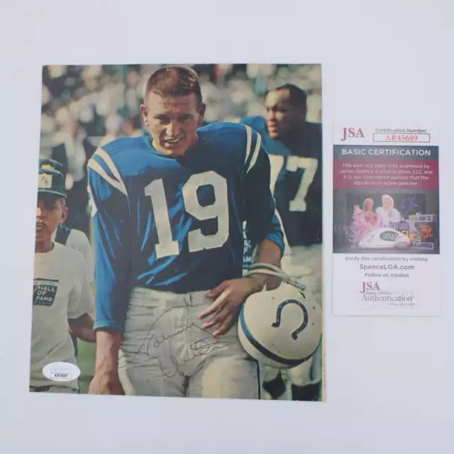Johnny Unitas Signed Magazine Photo Baltimore Colts Autograph JSA COA D11469