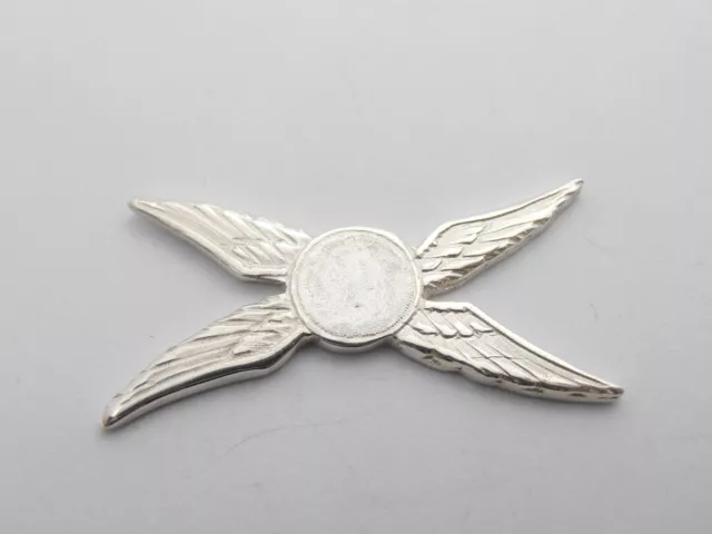 Hélicoptère Civil : Broche De Veste en Argent 925 - Brevet Hélicoptère