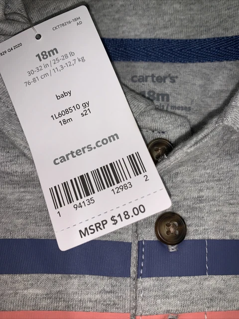 carters baby boy 18 month set of three One Pieces. 3