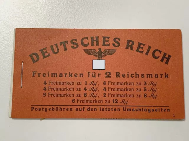 Deutsches Reich MH 48.1 postfrisch Markenheftchen Hitler 1941, Mi. 120,- €