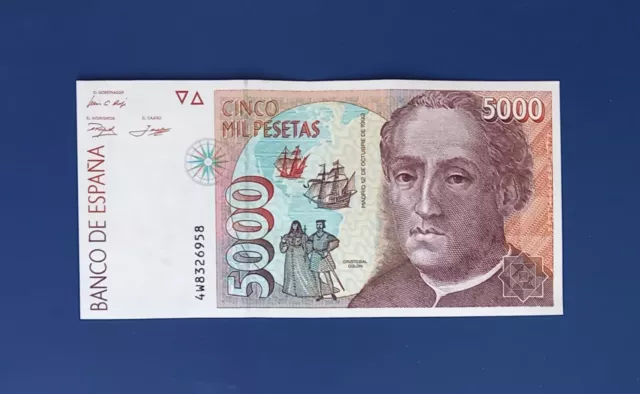  Billet  d'Espagne 5000 pesetas   1992  Neuf