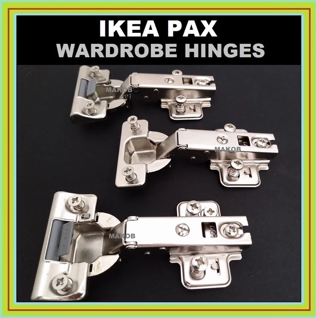IKEA HINGE PAX Komplement Soft Close 3 In Pack Wardrobe Brand New 002.