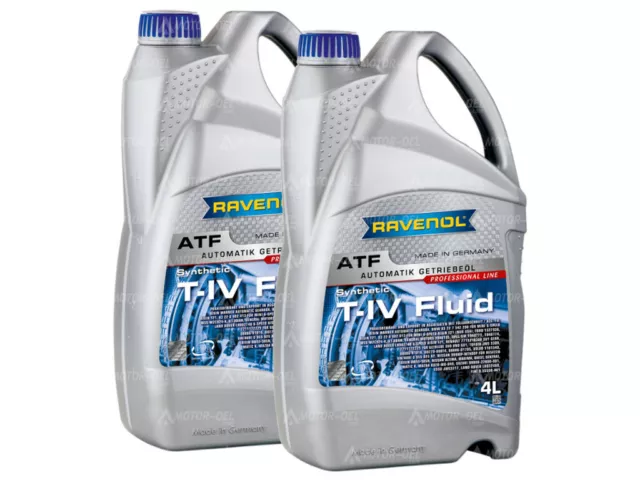 8 (2x4) Liter RAVENOL ATF T-IV Fluid Automatikgetriebeöl Made in Germany