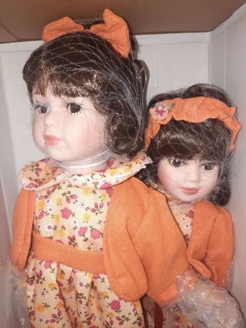 NIB Heritage Signature Collection  w/ COA Sister Dolls Lovely Porcelain Dress 2