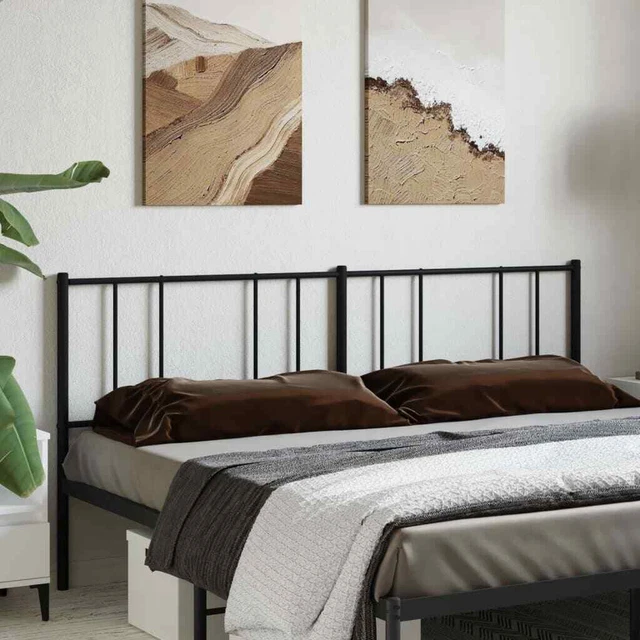 Testiera in Metallo Nero 193 cm vidaXL