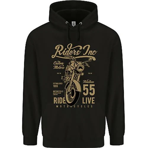 Riders Inc Motorcycle Cafe Racer Biker Bike Childrens Kids Hoodie