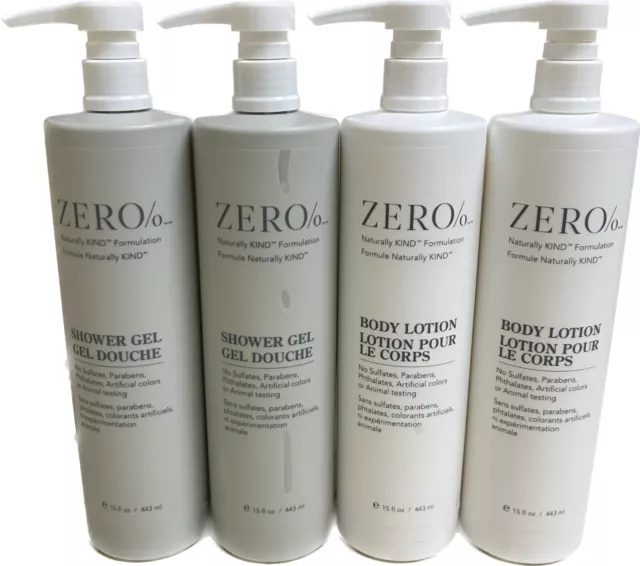 Gilchrist & Soames  Zero% 2x Shower Gel & 2x Body Lotion