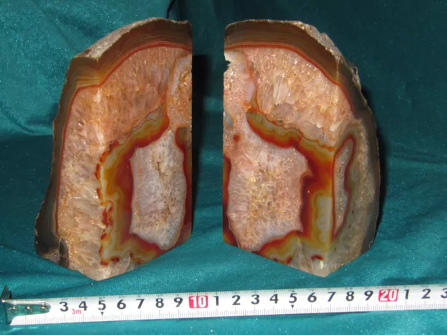 Mineralien, Achat Druse Geode Paar 3,5 Kg, 14 cm hoch, 8cm tief, 16 cm breit