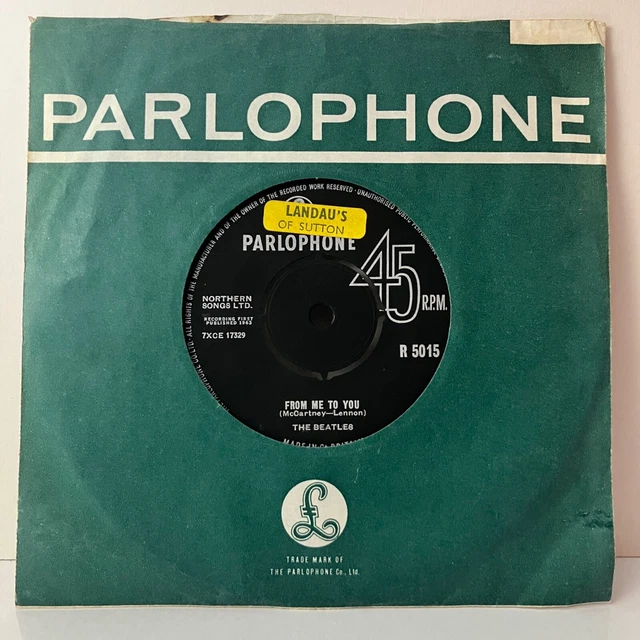 Beatles From Me To You UK Parlophone 1963 R5015 7" vinyl single record 45  EX+