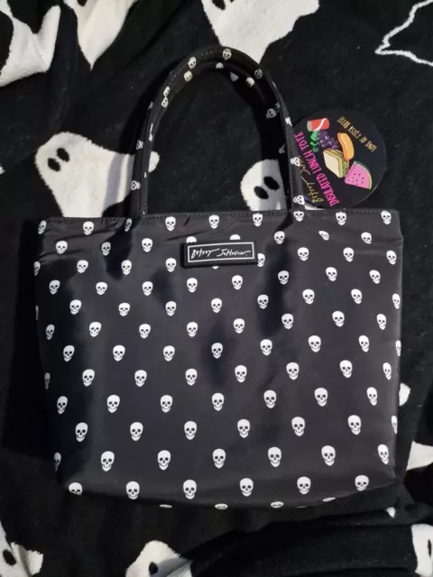 BETSEY JOHNSON LUNCH Tote Bag Teal Blue Unicorn TBJ 0462 23.16