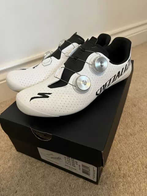 Spezialisierte S-Works Taschenlampe Carbon Straße Radschuhe weiß Team EU38