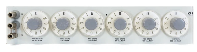 GenRad Iet Labs 1434B Decade Resistiva Resistor Box 6 Dial 1Ω  1.111.110 Ω