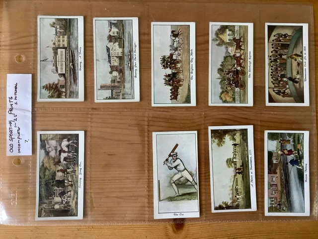 mitchell's cigarette cards CIGARETTE CARDS STEPHEN MITCHELL & SON, OLD SPORTING PRINTS Full set of 25  cards £10.00
