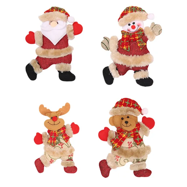 Christmas Ornaments Santa Claus Snowman Elk Tree Pendant Doll Hanging Decoration