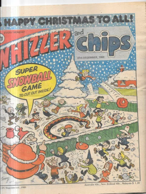 vintage Whizzer & Chips comic Dec 27th 1980 Christmas Issue