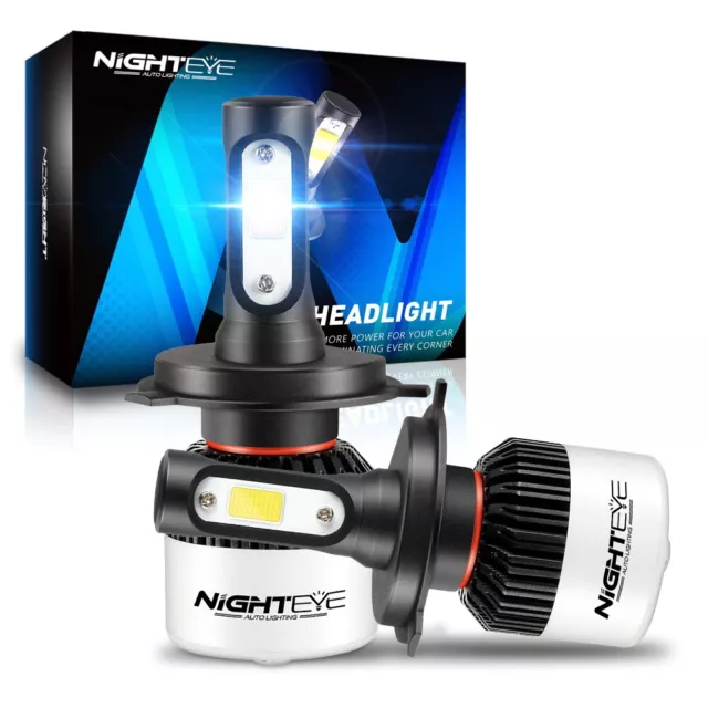 Lampadine fari LED NIGHTEYE H4 HB2 9003 fari lampade hi-lo beam 6500K