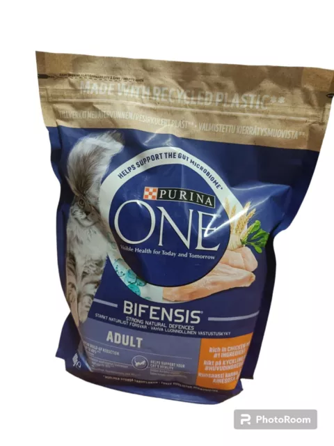 Purina ONE Adult Chicken and Whole Grains Dry Cat Food - 800g