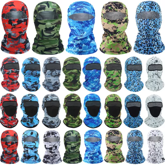 Camo Tactical Balaclava Face Masks Thin UV Protection Ski Sun Hood for Men Women