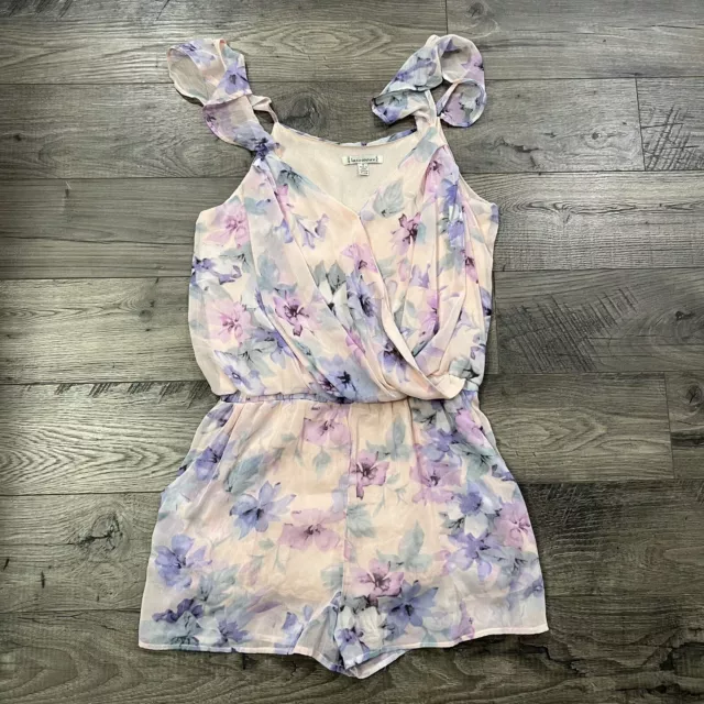 Lucca Couture Romper Size Medium Purple Floral