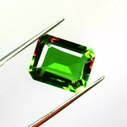 Natural 8.10Ct  Alexandrite Loose Gemstone Certified Emerald Cut Color Changing