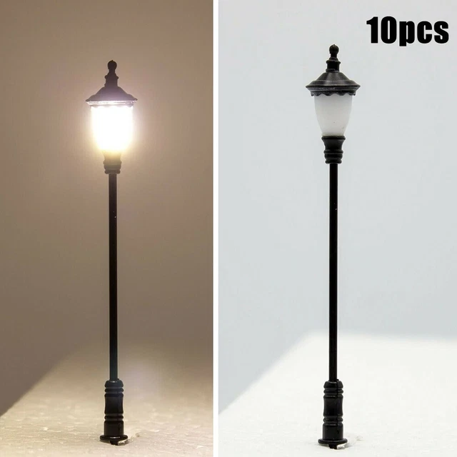 KIT DE LAMPADAIRES m talliques DEL pour mod lisme ferroviaire l' chelle