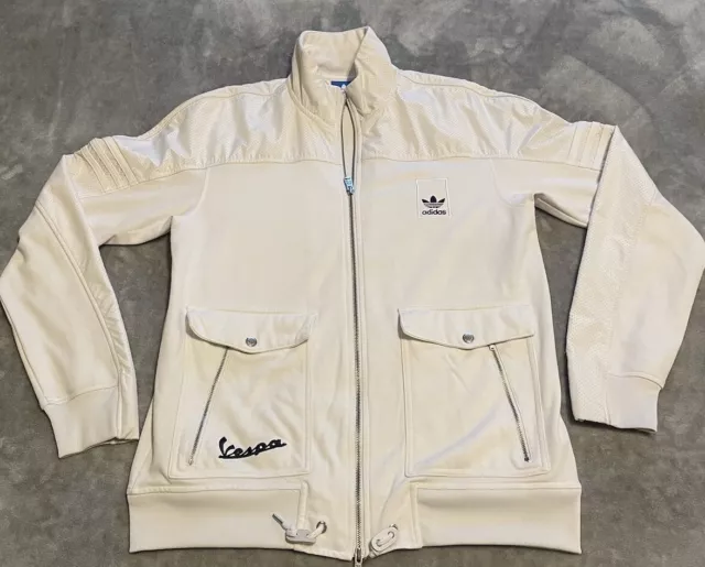 ADIDAS - VESPA - Full Zip Jacket -  White - Adult Size Large - L