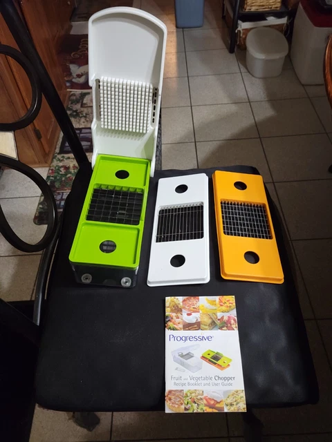 Chopper progresivo de frutas y verduras con 3 hojas y caja de almacenamiento