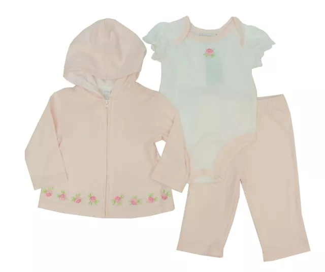 First Impressions 3-Piece Set Jacket Bodysuit & Pants Baby Girls 3-6 Months