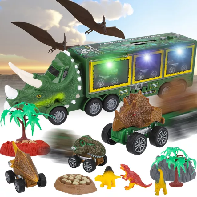 Dinosaur Truck Toy for Kids 3+ Years Old Transport Car Carrier Children Gifts