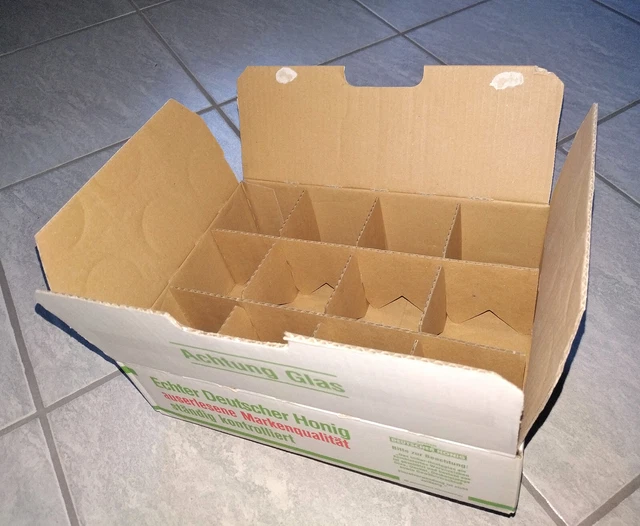 5x DIB Leerkartons - mit Gefache - für Honiggläser 250g