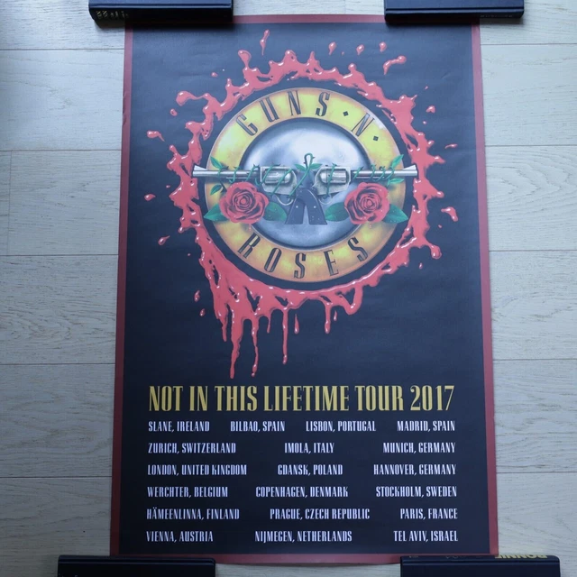 Guns n roses 2017 not in this life time original concert tour poster