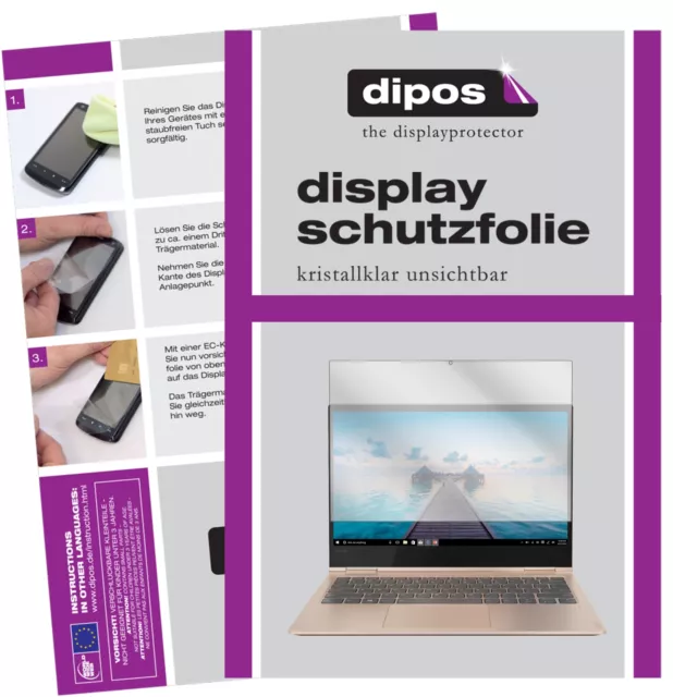 2x Schutzfolie für Lenovo Yoga 730-15IKB (15.6 Zoll) klar Displayschutzfolie