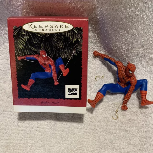Hallmark Keepsake Ornament Marvel Comics Spider-Man Hero 1996 Vintage With Box