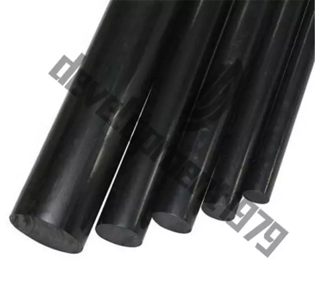 New 1pc PA Plastic Round Rod Stick Stock Nylon Polyamide Black Φ12*250MM