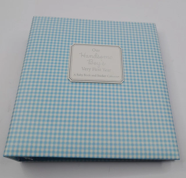 BRAND NEW Hallmark Baby Boy Very First Year Keepsake Book and Sticker Calendar