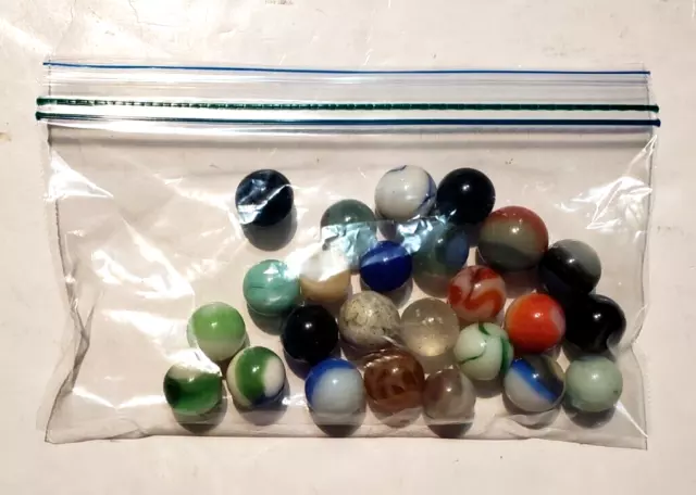 Vintage Marbles (Lot Of 25 Assorted)