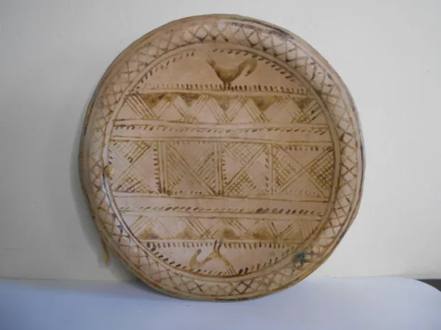 Ancienne céramique poterie berbere kabyle plat creux ART ETHNIQUE