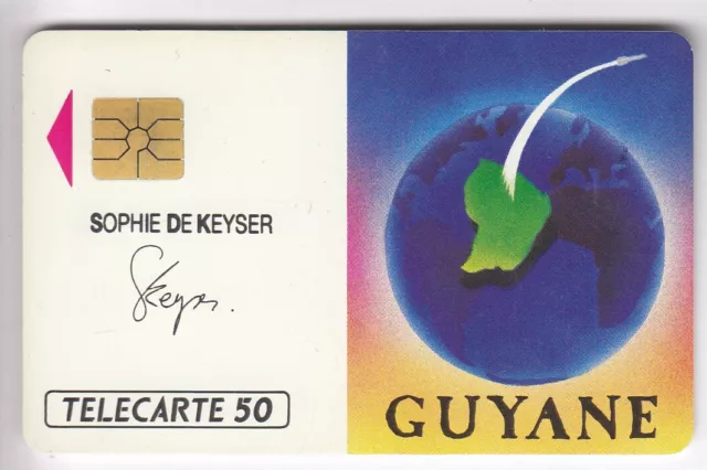 Variete Telecarte France .. 50U F105 So2 Guyane N° Rectifie Pe.2/Pe.4 Tbe C.250€