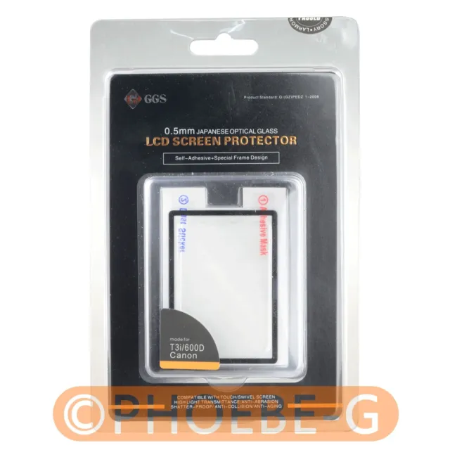GGS IV 0.5mm Self-Adhesive Glass LARMOR Screen Protector GGS4 for Canon 600D