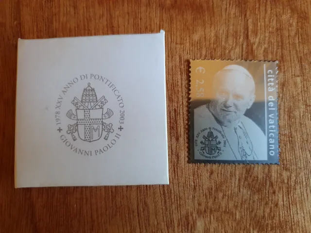 Silber-Briefmarke Johannes Paul II, 25. Pontifikatsjubiläum | Vatikan