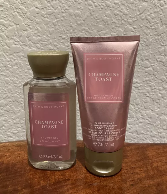 Bath and Body Works - Champagne Toast Body Care - Full Size 4 Piece Gift  set + Random