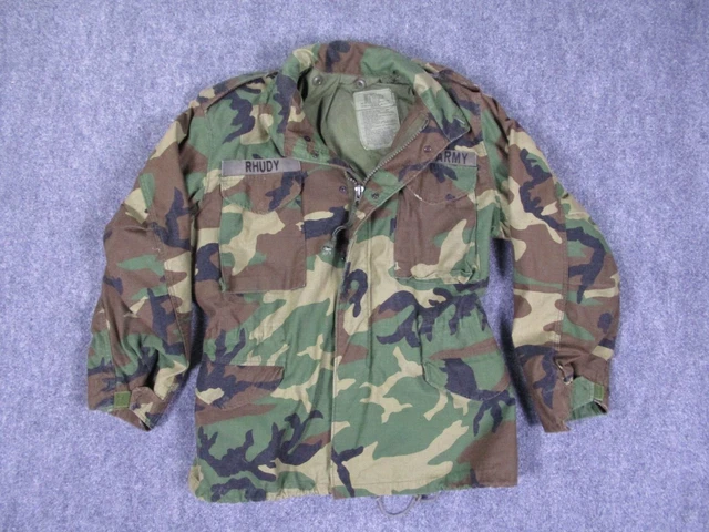 US Military Jacket Mens Medium Regular Camouflage Cold Weather Field Coat
