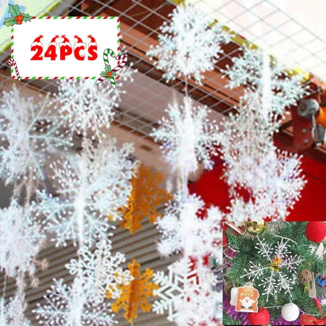 FABRICATION EXQUISE DÉCORATIONS charme flocon de neige pour Noël lot de 24  EUR 3,48 - PicClick FR