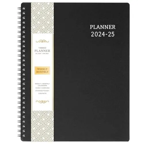 Planner 2024-2025, Jul 2024-Jun 2025, 8" x 10" Academic Planner Weekly & Monthly