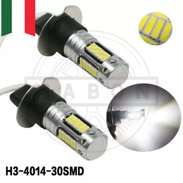 Kit Led Fendinebbia Alfa Romeo Giulietta Lampade Led H3 Bianco Xeno 7000 Lumen