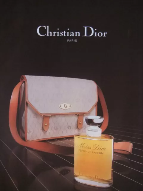 Publicité Presse 1983 Miss Dior Esprit De Parfum De Christian Dior Maroquinerie