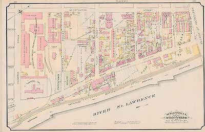 1890 Montreal, Canada, St. Mary's Ward, Parthenais Square, Copy Plat Atlas Map