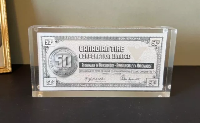 Vintage Canadian Tire Money 50¢ Bill 1972 50 Cents Low Serial Number