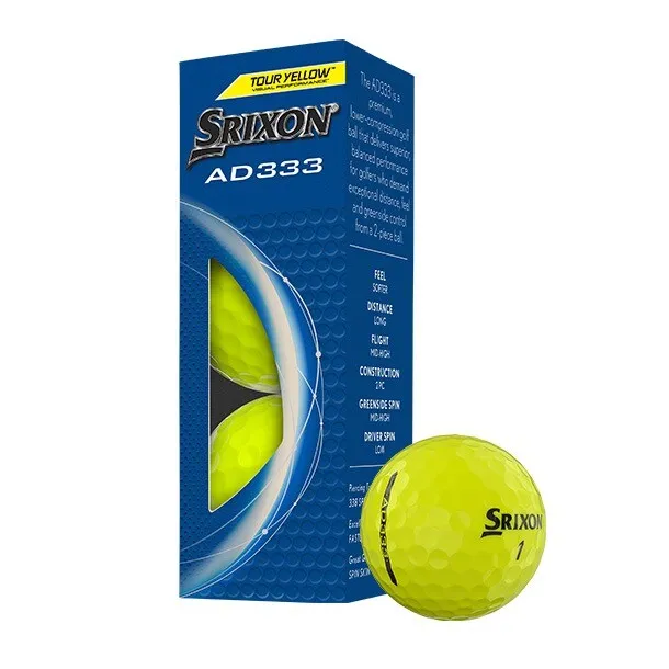 Yellow Golf Balls Personalised - Pick from Premium brands, Add Text or Logos